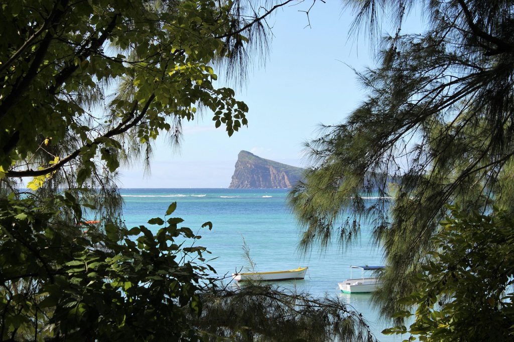 Sandy beach in Mauritius
